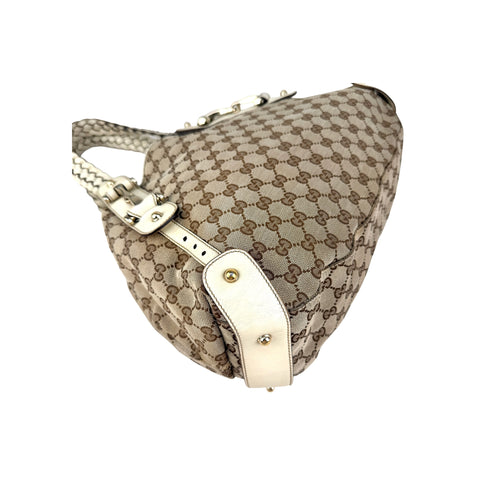Gucci Beige/Ivory GG Canvas Medium Pelham Shoulder Bag