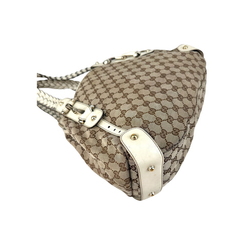 Gucci Beige/Ivory GG Canvas Medium Pelham Shoulder Bag