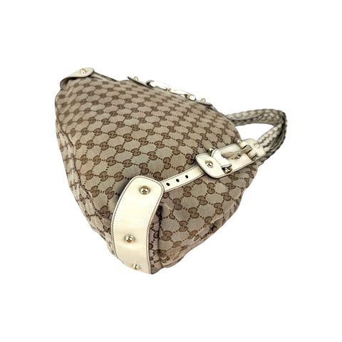 Gucci Beige/Ivory GG Canvas Medium Pelham Shoulder Bag