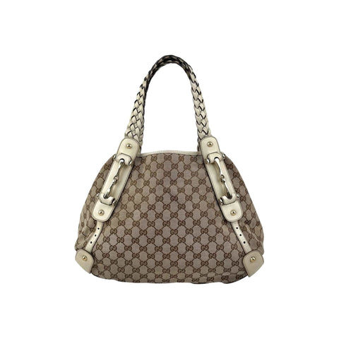 Gucci Beige/Ivory GG Canvas Medium Pelham Shoulder Bag