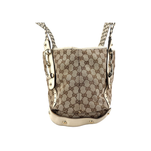 Gucci Beige/Ivory GG Canvas Medium Pelham Shoulder Bag