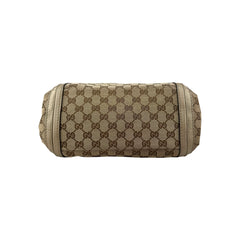 Gucci Beige/Metallic GG Canvas and Leather Medium Bella Shoulder Bag
