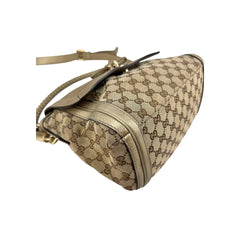 Gucci Beige/Metallic GG Canvas and Leather Medium Bella Shoulder Bag