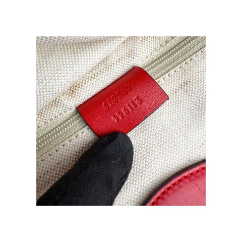 Gucci Beige/Red GG Canvas Medium Sukey Tote Bag
