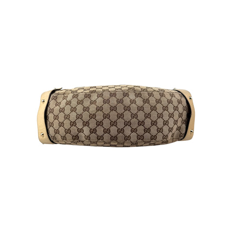 Gucci Beige/White GG Canvas Pelham Medium Shoulder Bag