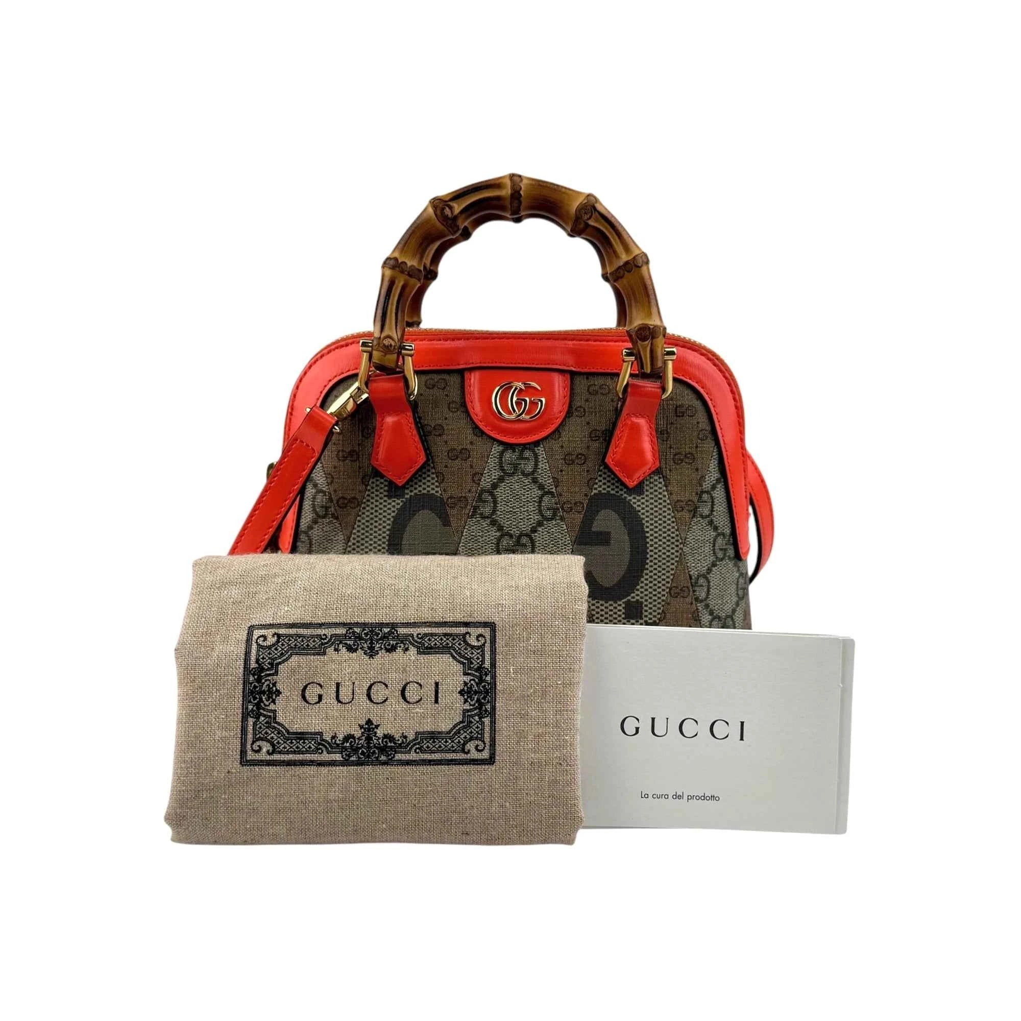 Gucci Bicolor Diana Bamboo Patchwork Mini Bag