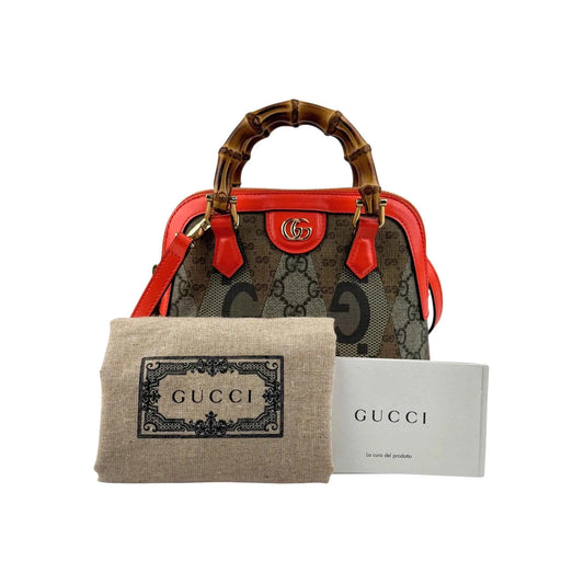 Gucci Bicolor Diana Bamboo Patchwork Mini Bag