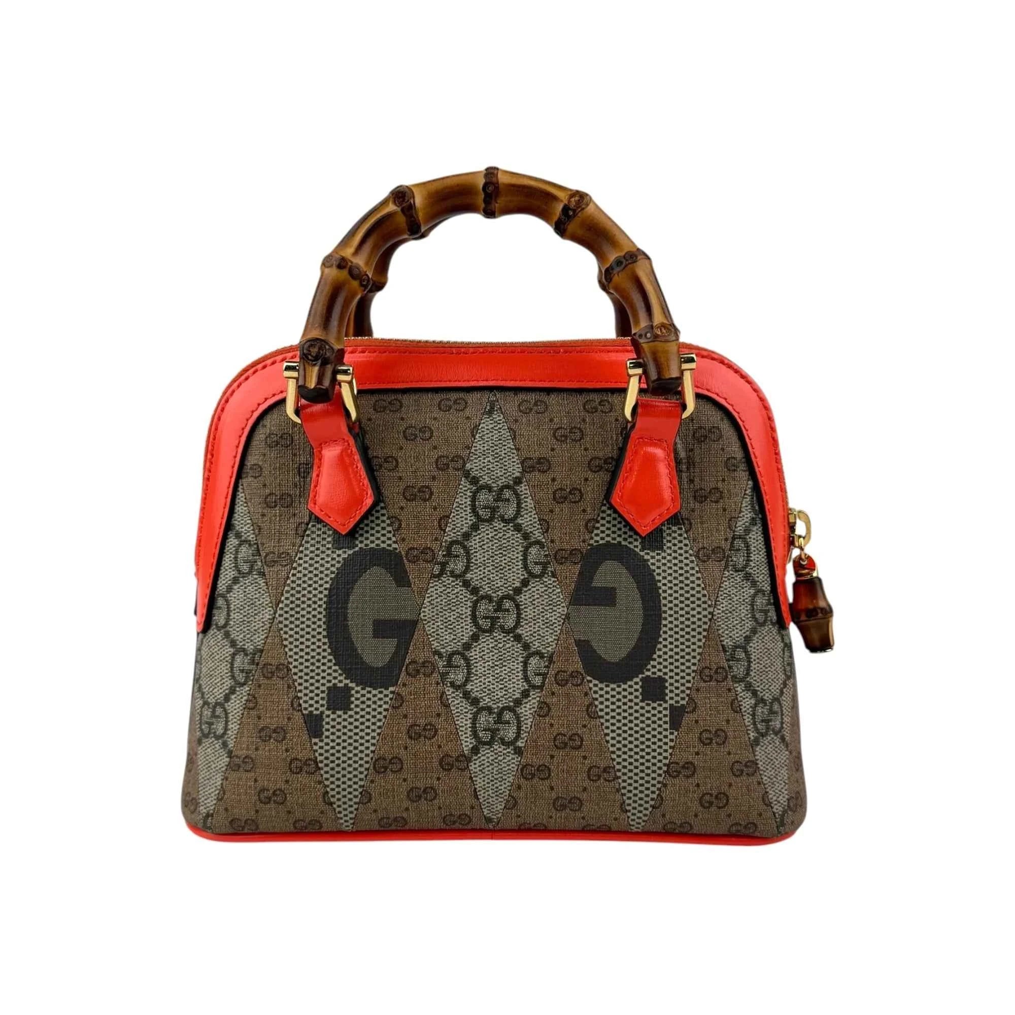 Gucci Bicolor Diana Bamboo Patchwork Mini Bag