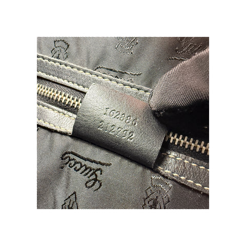Gucci Black Dialux Coated Fabric Britt Tote Bag