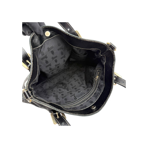 Gucci Black Dialux Coated Fabric Britt Tote Bag