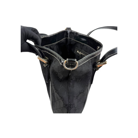 Gucci Black Dialux Coated Fabric Britt Tote Bag