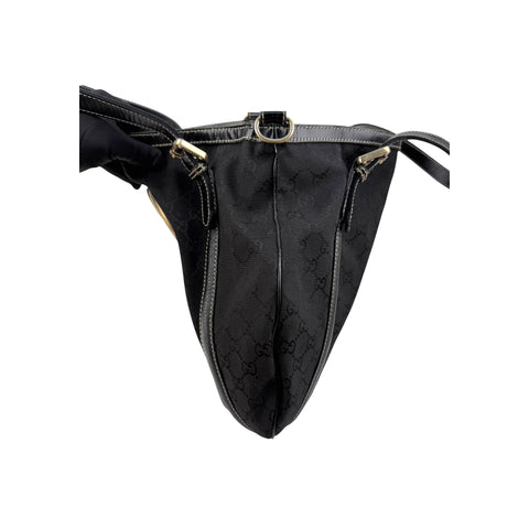 Gucci Black Dialux Coated Fabric Britt Tote Bag