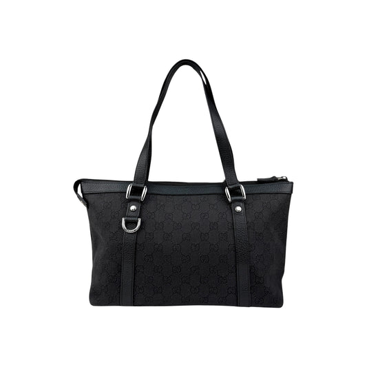 Gucci Black GG Canvas Abbey Medium Tote Bag
