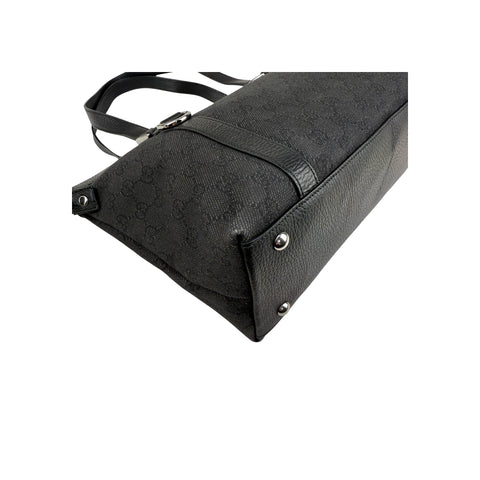 Gucci Black GG Canvas Abbey Medium Tote Bag