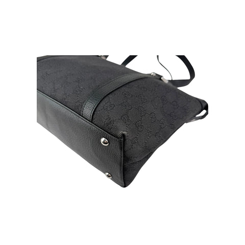 Gucci Black GG Canvas Abbey Medium Tote Bag
