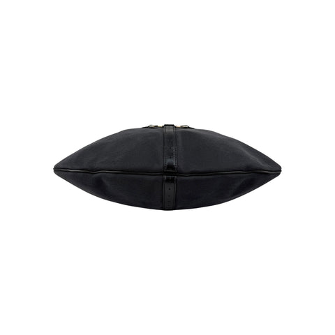 Gucci Black GG Denim Reins Hobo Bag