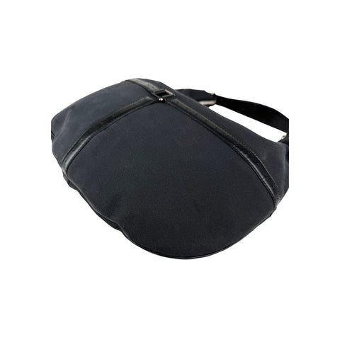 Gucci Black GG Denim Reins Hobo Bag