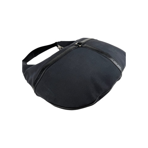 Gucci Black GG Denim Reins Hobo Bag