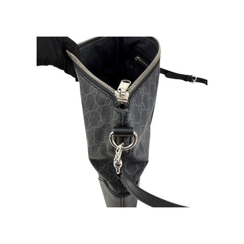 Gucci Black GG Supreme Canvas Crossbody Messenger Bag