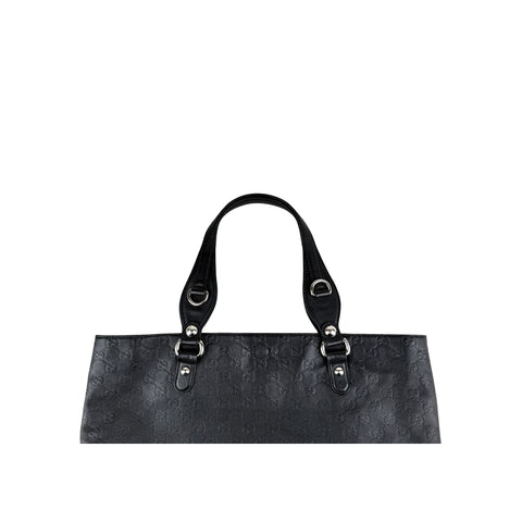 Gucci Black Guccissima Leather Icon Bit Tote Bag