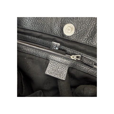 Gucci Black Guccissima Leather Icon Bit Tote Bag