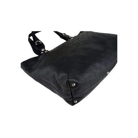 Gucci Black Guccissima Leather Icon Bit Tote Bag