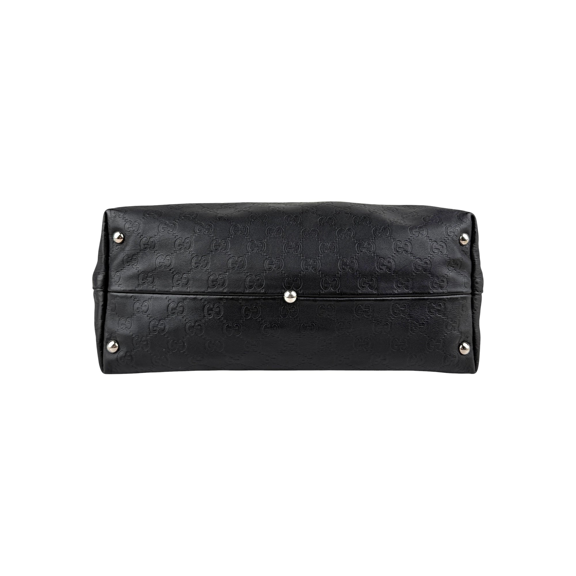 Gucci Black Guccissima Leather Icon Bit Tote Bag