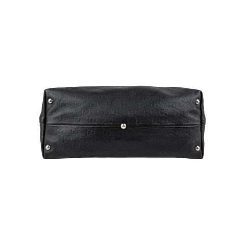 Gucci Black Guccissima Leather Icon Bit Tote Bag
