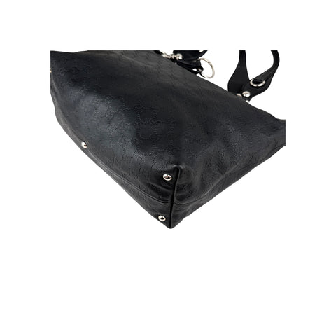 Gucci Black Guccissima Leather Icon Bit Tote Bag