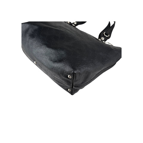 Gucci Black Guccissima Leather Icon Bit Tote Bag
