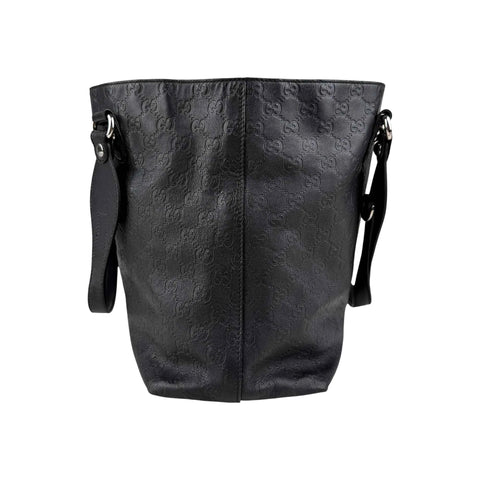 Gucci Black Guccissima Leather Icon Bit Tote Bag