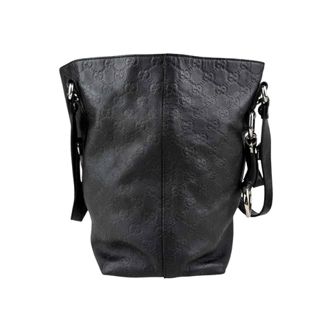 Gucci Black Guccissima Leather Icon Bit Tote Bag