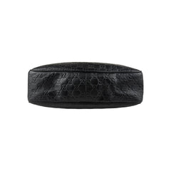 Gucci Black Guccissima Web Crossbody Bag