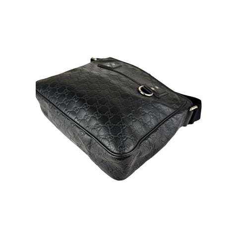 Gucci Black Guccissima Web Crossbody Bag