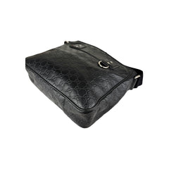 Gucci Black Guccissima Web Crossbody Bag