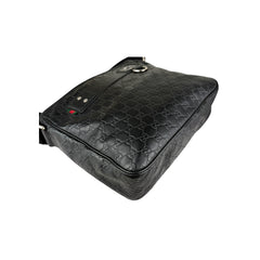 Gucci Black Guccissima Web Crossbody Bag