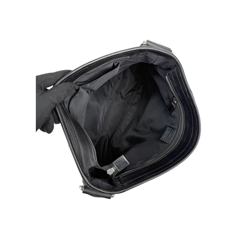 Gucci Black Guccissima Web Crossbody Bag