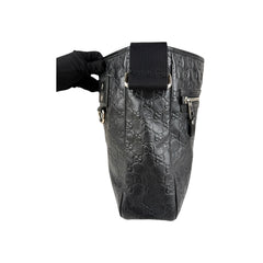 Gucci Black Guccissima Web Crossbody Bag
