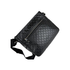 Gucci Black Guccissima Web Crossbody Bag