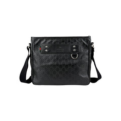 Gucci Black Guccissima Web Crossbody Bag