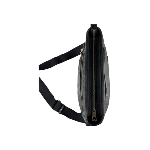 Gucci Black Guccissima Web Crossbody Bag