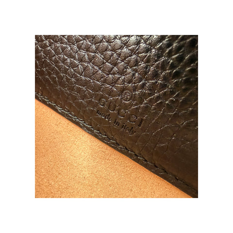 Gucci Black Leather Blind for Love Flap Crossbody Bag