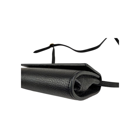 Gucci Black Leather Blind for Love Flap Crossbody Bag