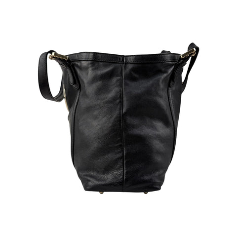 Gucci Black Leather Britt Hobo Messenger Bag