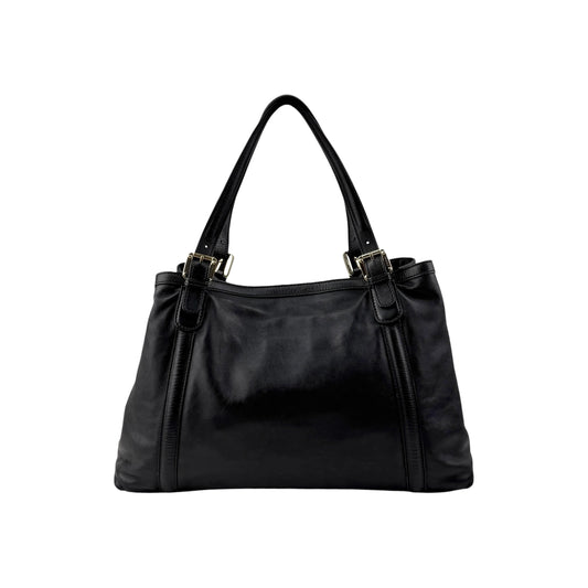 Gucci Black Leather Britt Hobo Messenger Bag