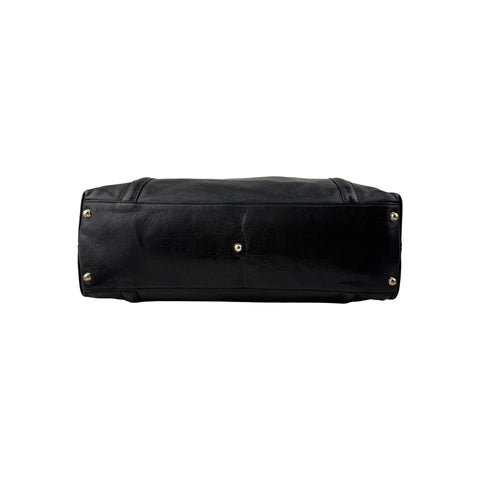 Gucci Black Leather Britt Hobo Messenger Bag