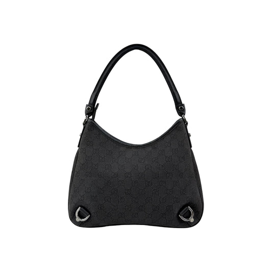 Gucci Black Ophidia Abbey Guccissima Semi Shoulder Bag