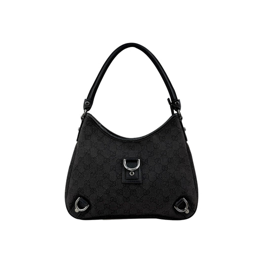 Gucci Black Ophidia Abbey Guccissima Semi Shoulder Bag