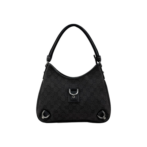 Gucci Black Ophidia Abbey Guccissima Semi Shoulder Bag