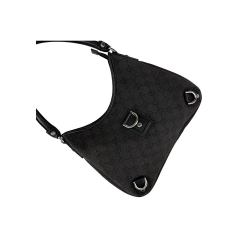 Gucci Black Ophidia Abbey Guccissima Semi Shoulder Bag